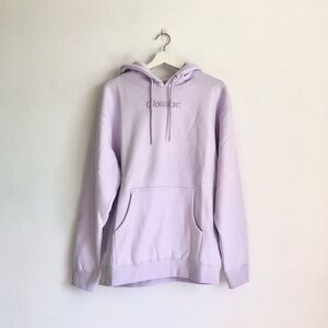 NWT Glossier Lavender Purple Limited Edition Fleece Sweatshirt Hoodie Size Large